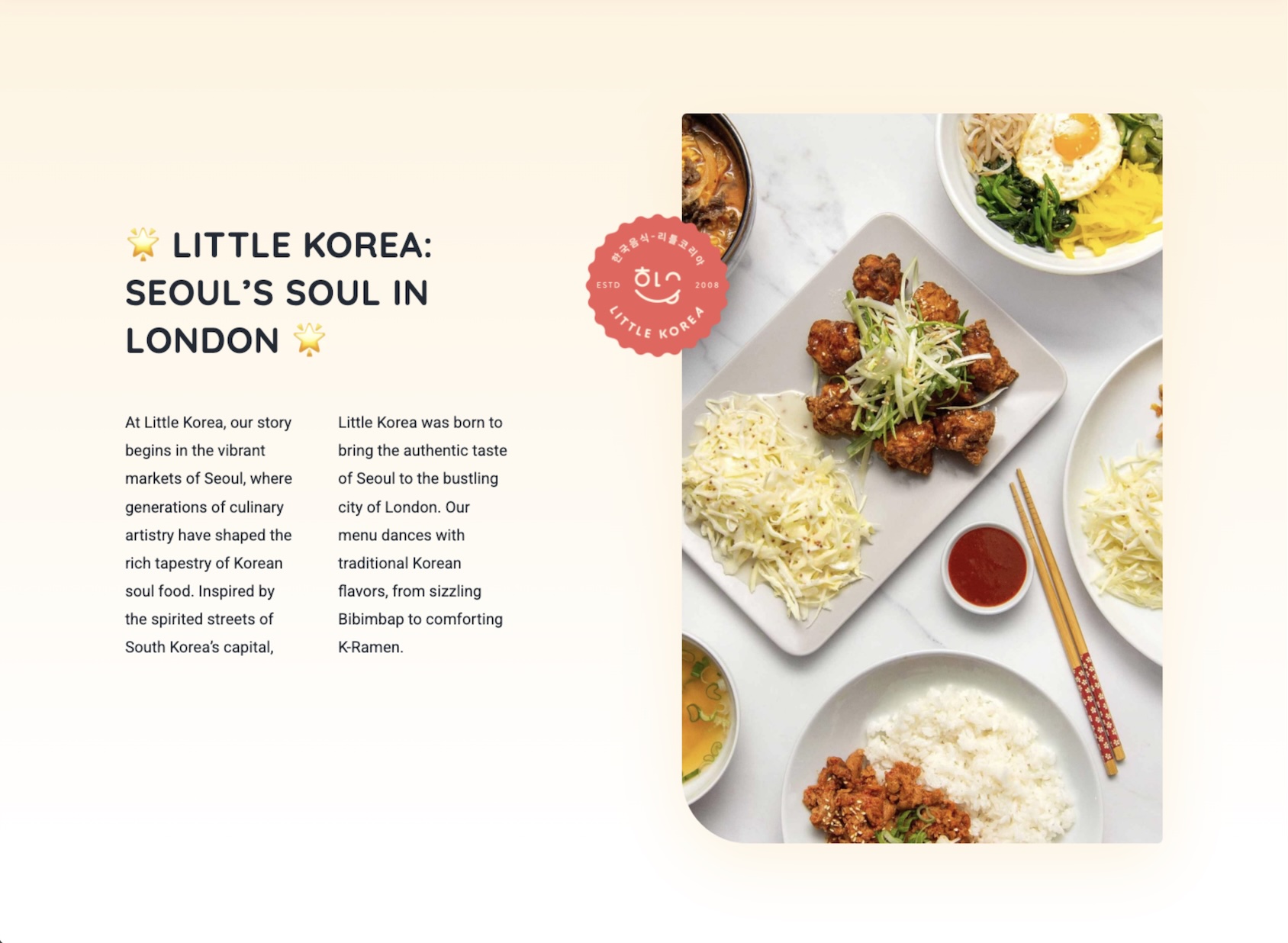 Korean Food Spread